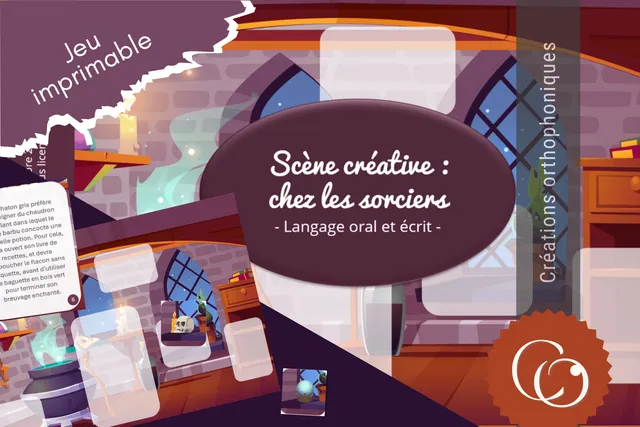 Créations orthophoniques Chez les sorciers scène langage PDF 15 cartes