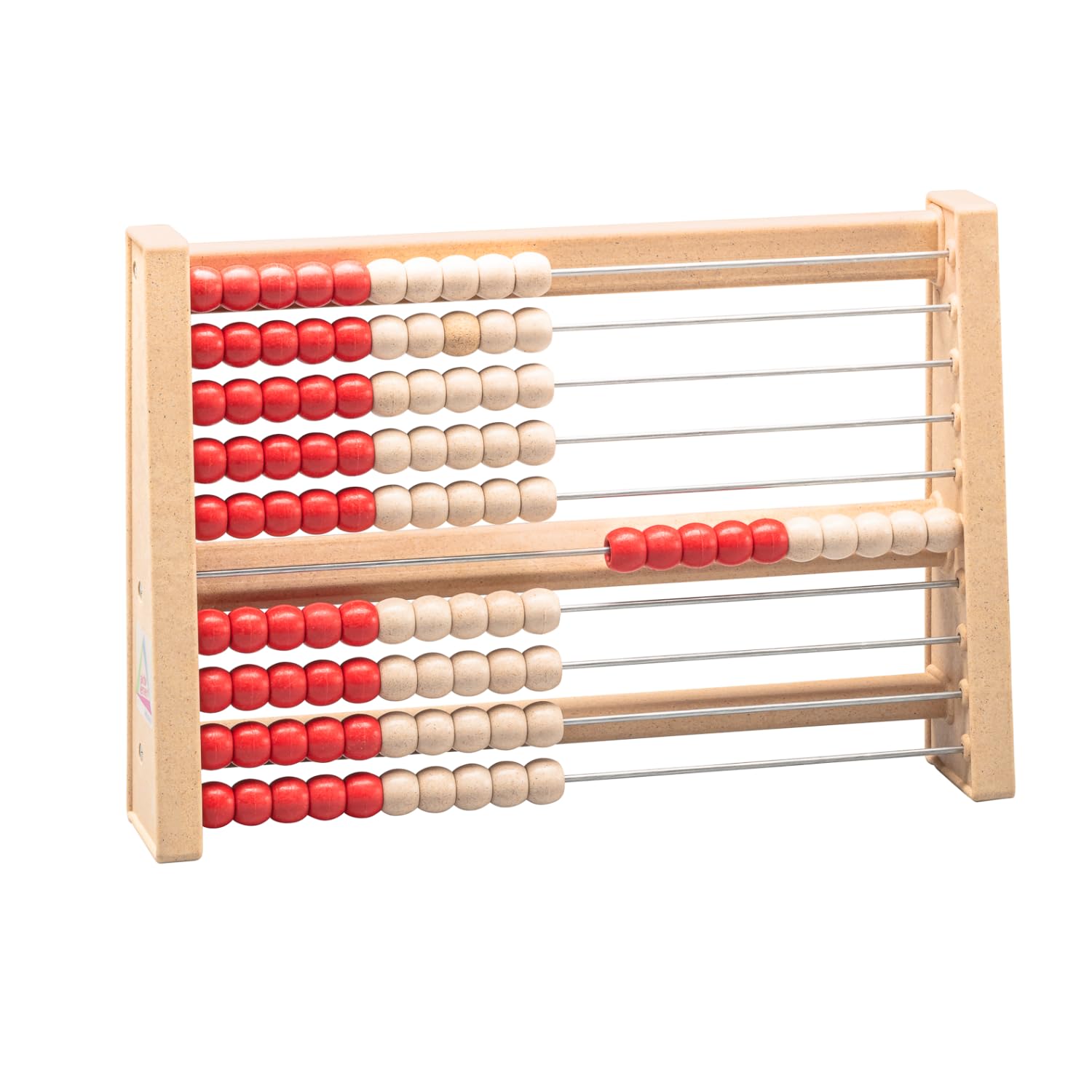 Wissner Zahlen & Rechnen boulier 100 perles rouge blanc bois
