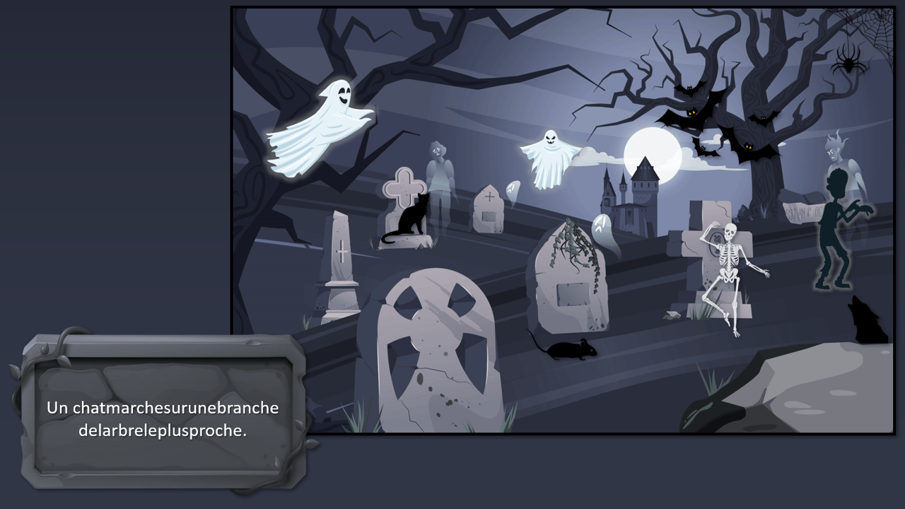 Créations orthophoniques Lecture Cimetière jeu lecture Halloween