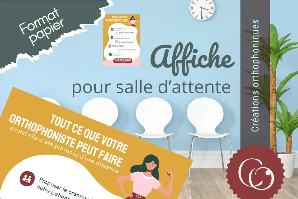 Créations orthophoniques Affiches Affiche A4 Tout ce que votre orthophoniste affiche