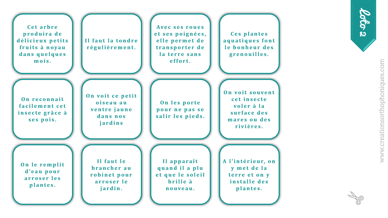 Créations orthophoniques Lecture Retour du printemps jeu PDF