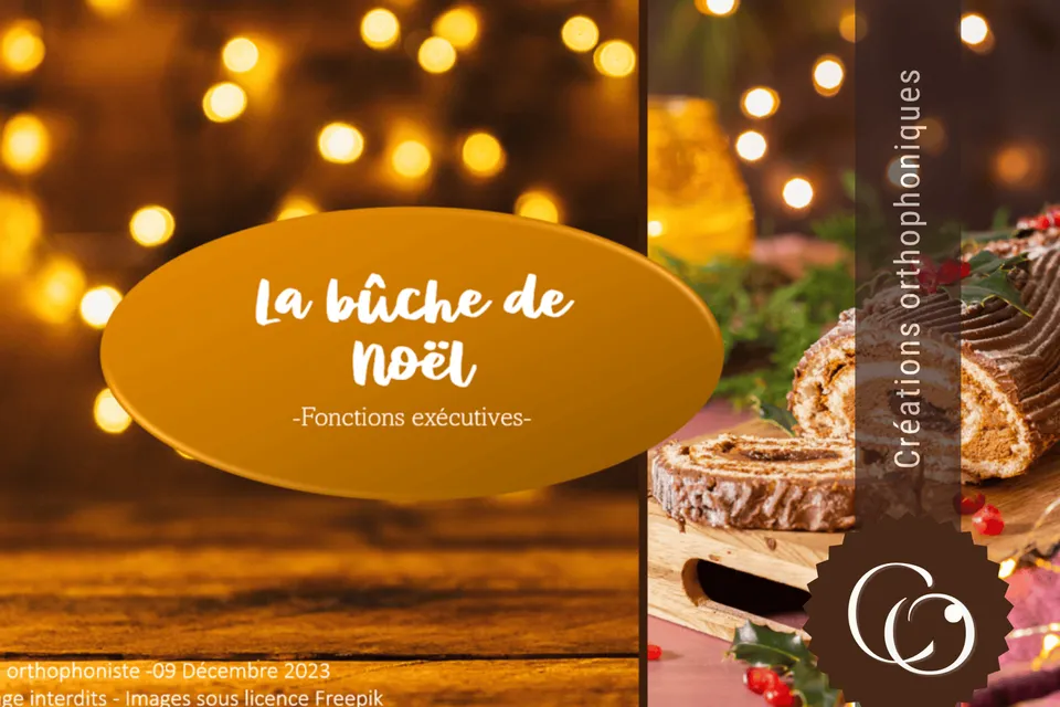 Créations orthophoniques Fonctions exécutives La bûche de Noël adulte