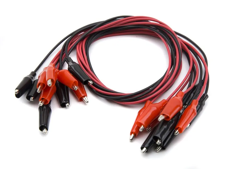 Educaduino Électricité Jeu de 10 câbles crocodile 50 cm 5A
