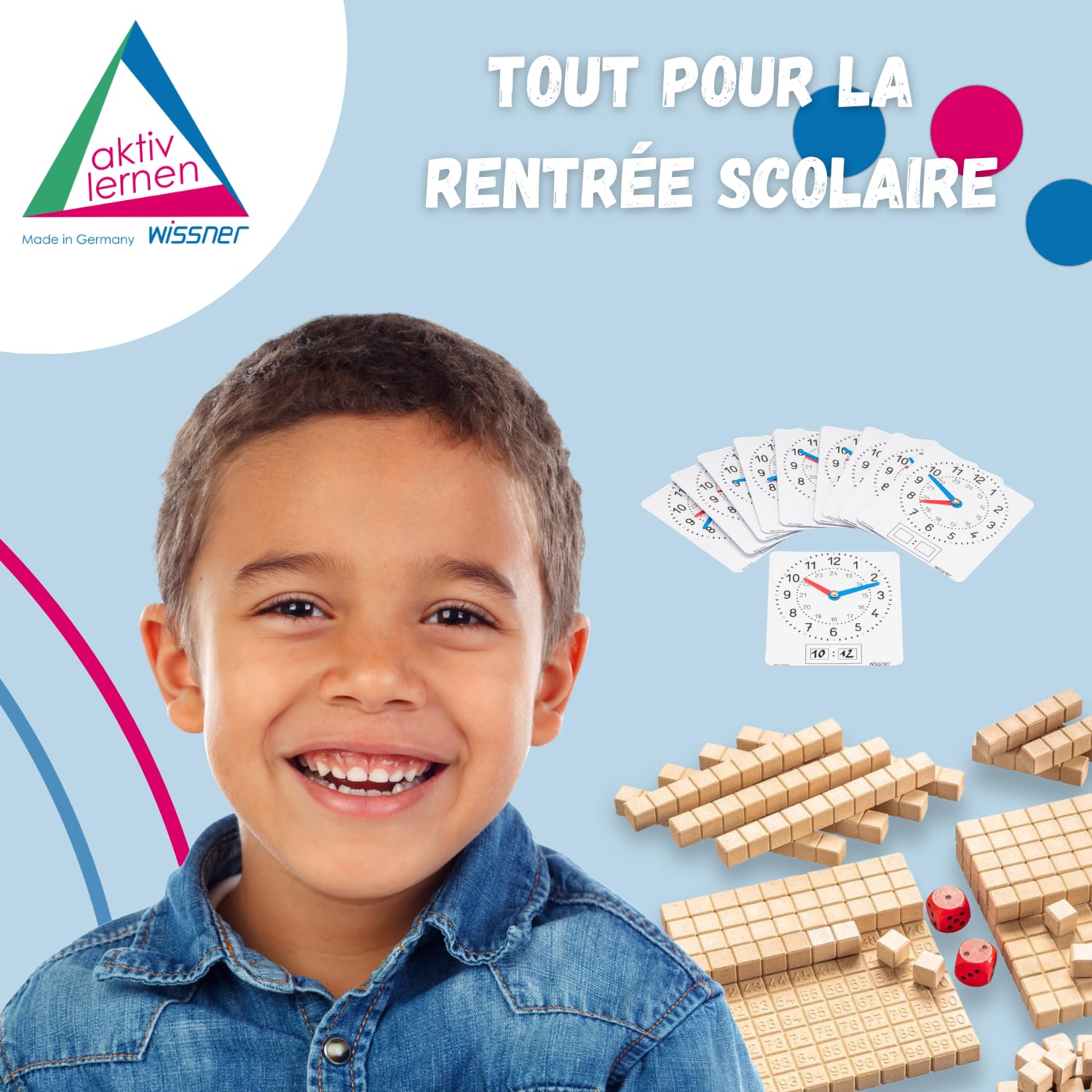 Wissner Größe & Messen 10 horloges apprentissage + aiguilles