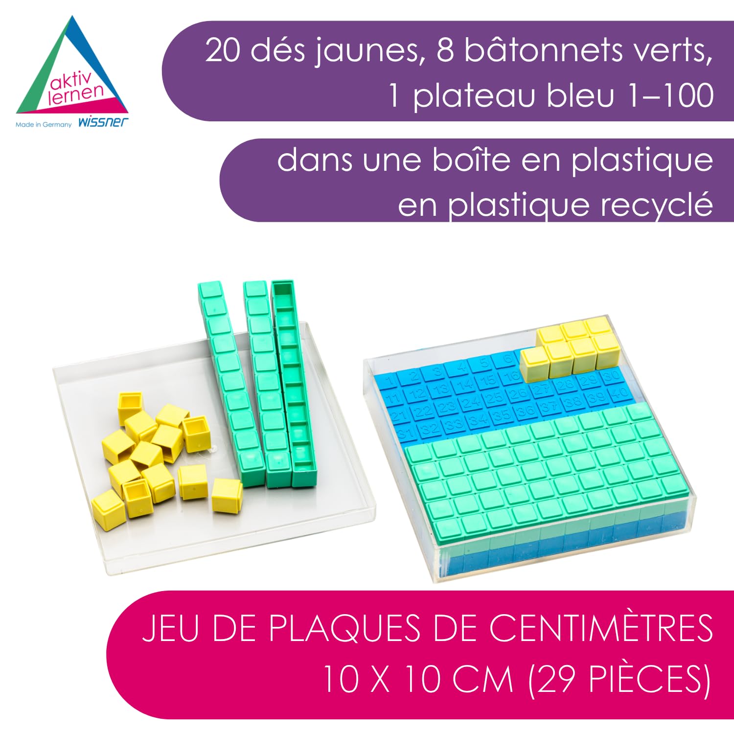 Wissner Raum & Form base 10 Dienes 10x10 cm 29 pièces