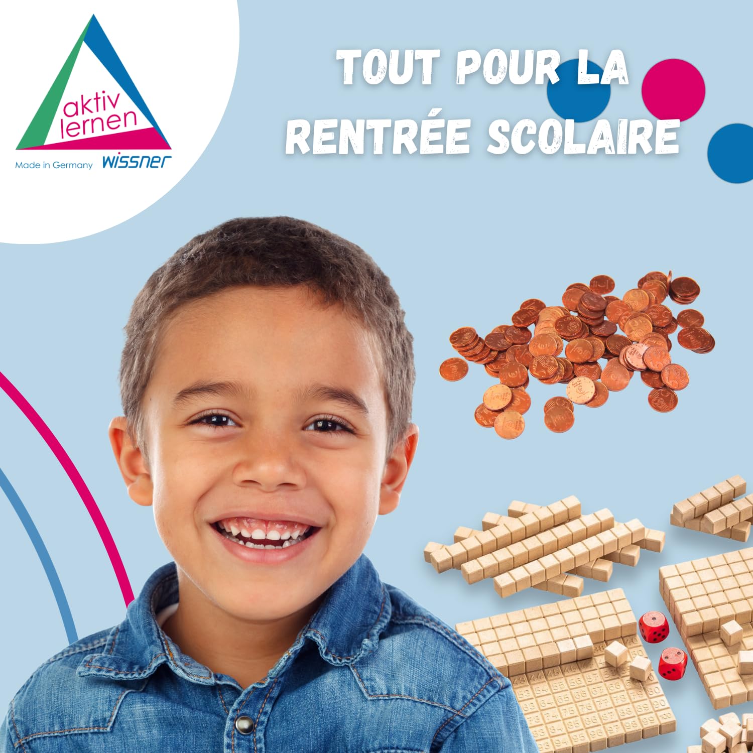 Wissner Lernspiele fausse monnaie 100 pièces 5 centimes