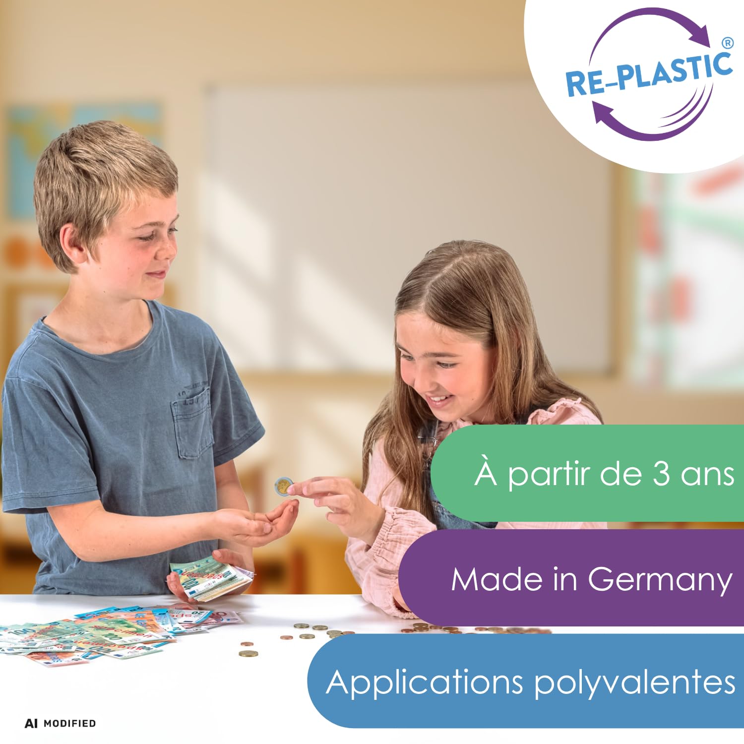 Wissner Lernspiele coffret monnaie euro 130 billets + 160 pièces