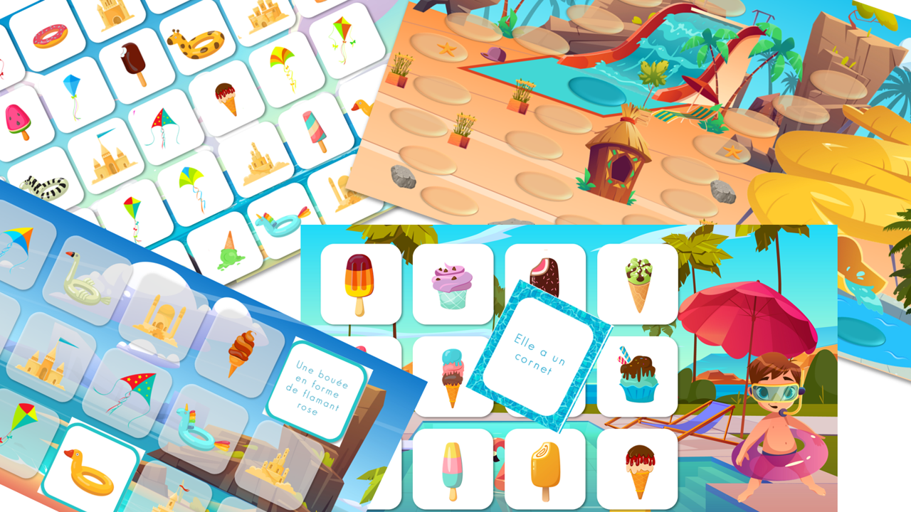 Créations orthophoniques PACKS Pack 6 supports été langage calcul 6 fichiers