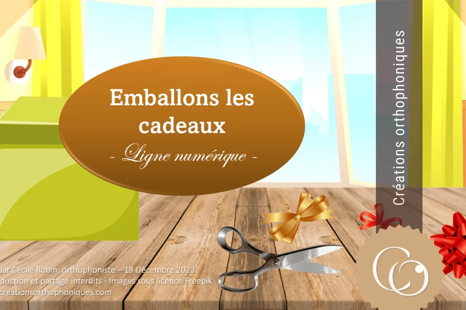 Créations orthophoniques Cognition Emballons les cadeaux jeu 0-100