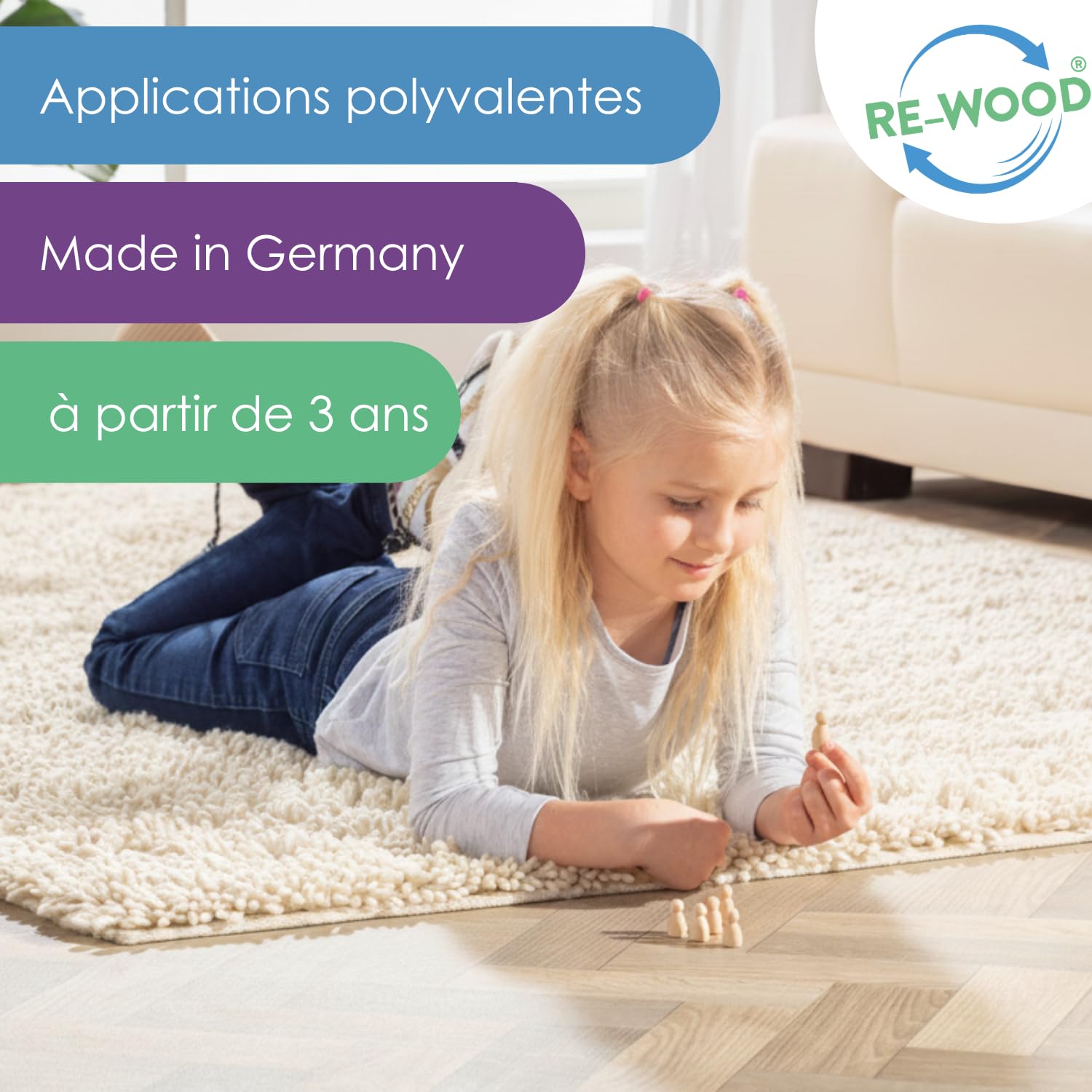 Wissner Lernspiele 100 pions halma Couleurs Naturelles RE-Wood