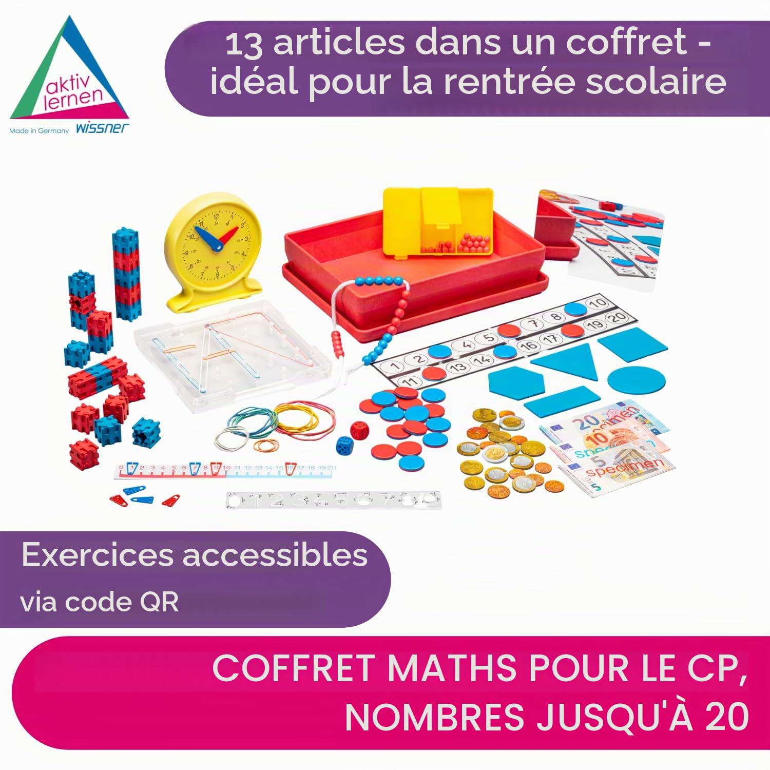Wissner MATHI boîte maths CP primaire kit classe 080150.000