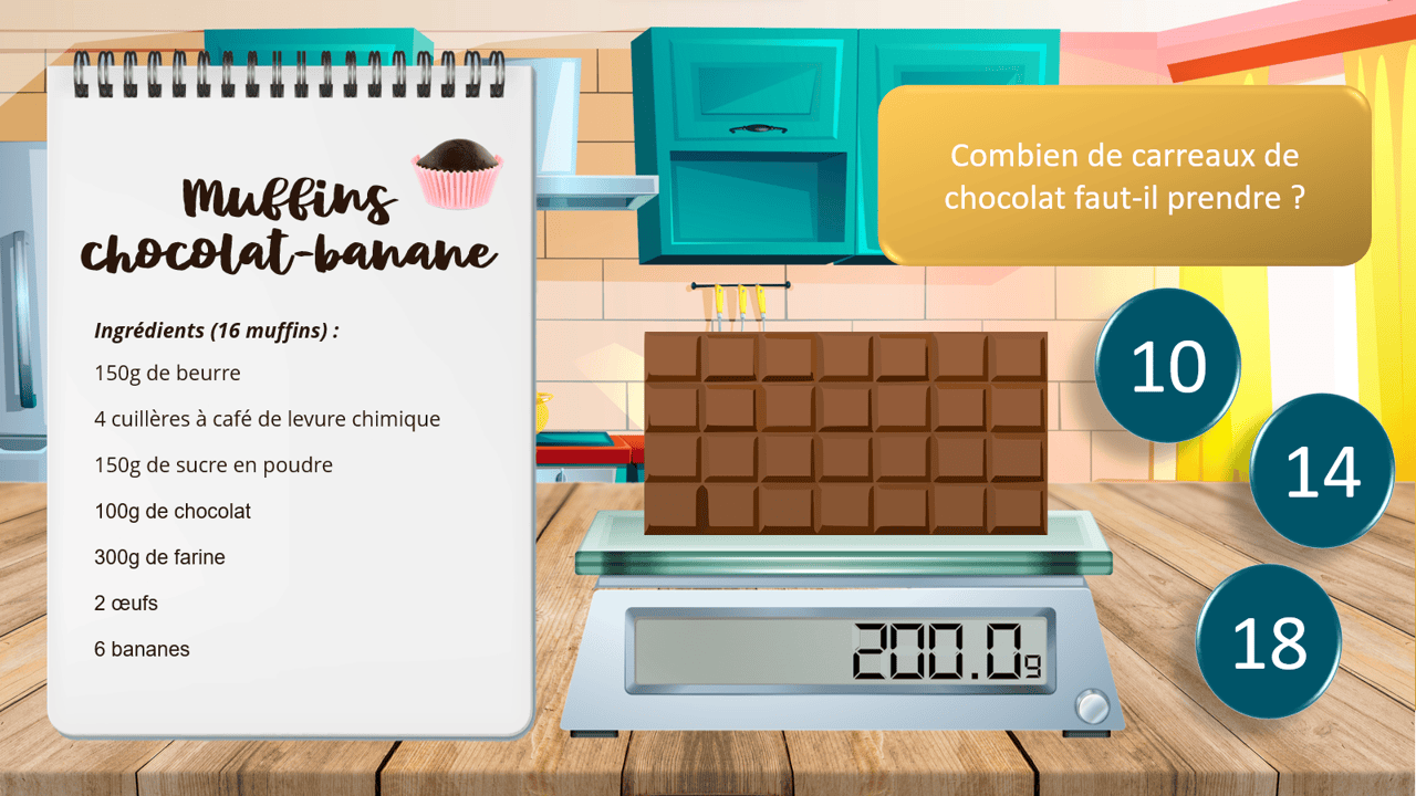 Créations orthophoniques Cognition mathématique Préparons les muffins jeu maths