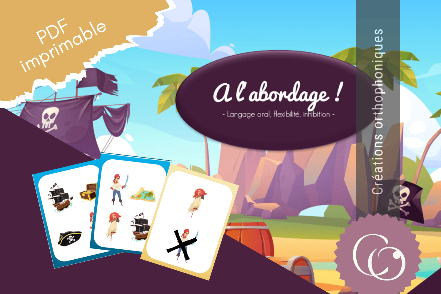 Créations orthophoniques À l'abordage jeu de cartes gratuit langage oral