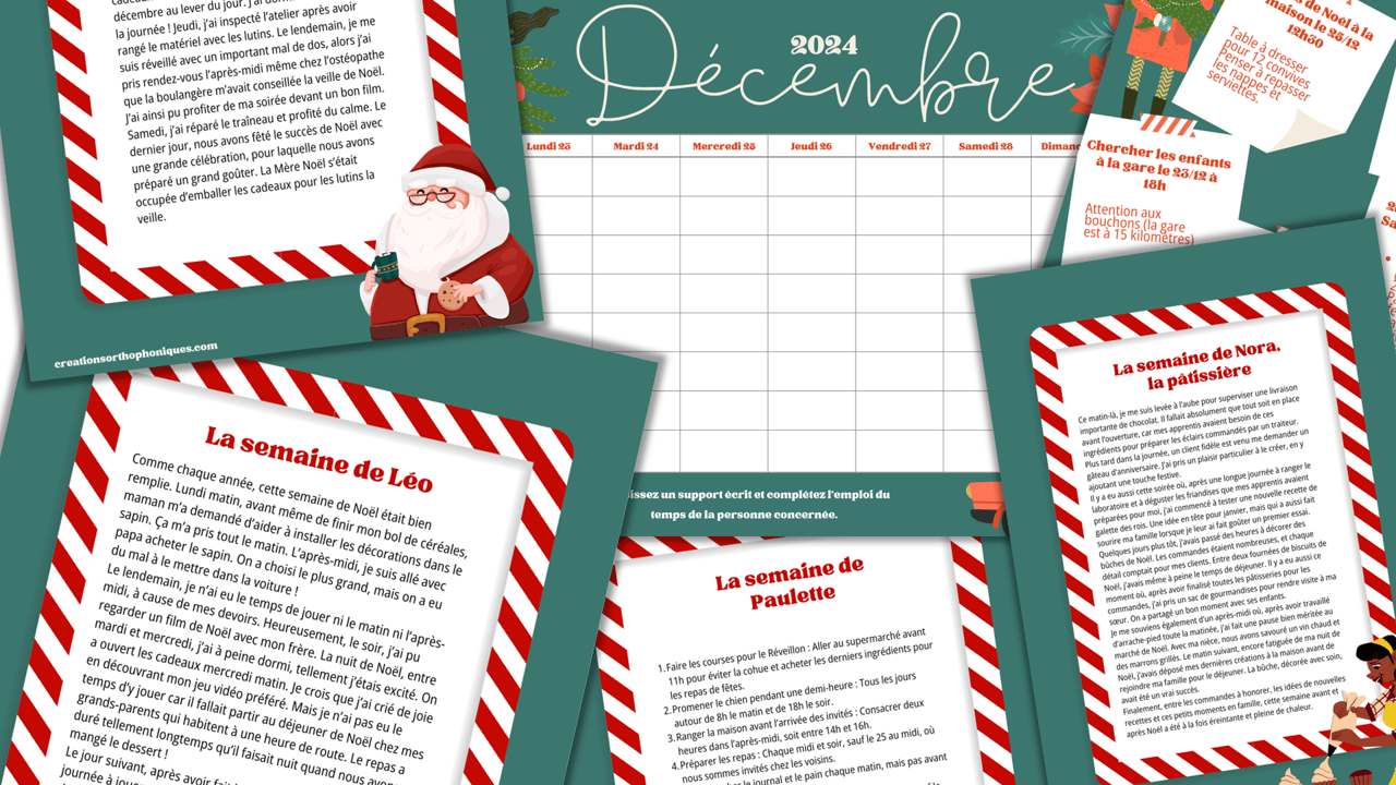 Créations orthophoniques Packs Calendrier Avent 2024 24 supports + cadeau
