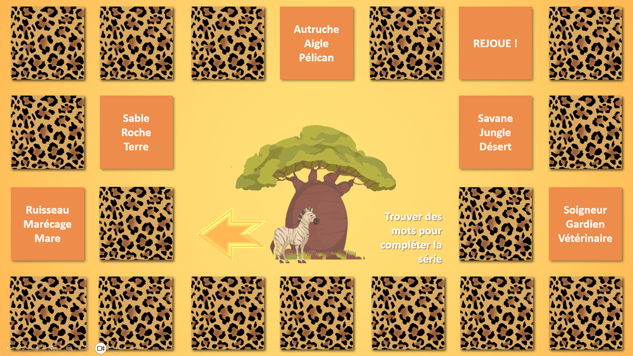 Créations orthophoniques Parcours dans la savane jeu interactif calcul mental
