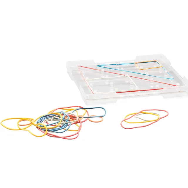 Wissner Raum & Form Géoplan carré 15x15 transparent élastiques