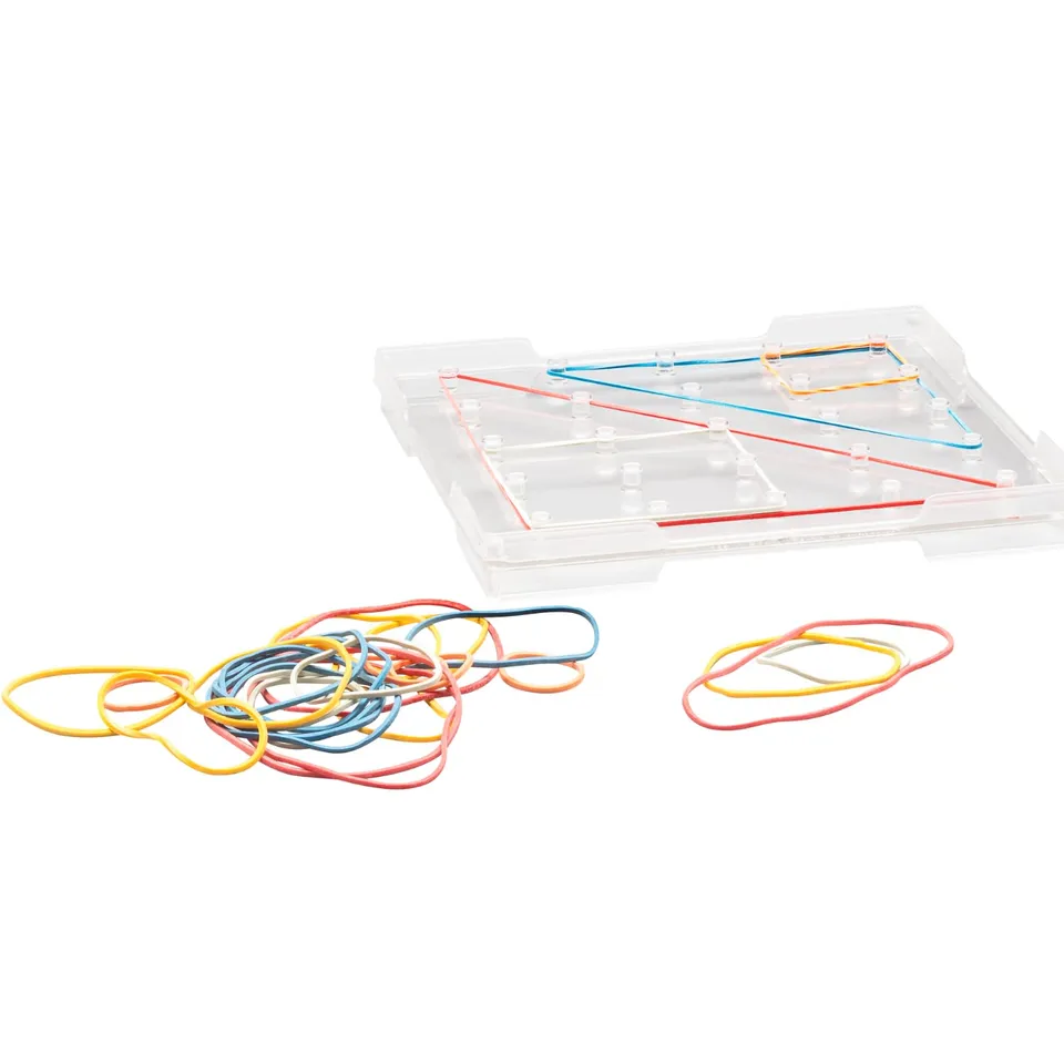 Wissner Raum & Form Géoplan carré 15x15 transparent élastiques