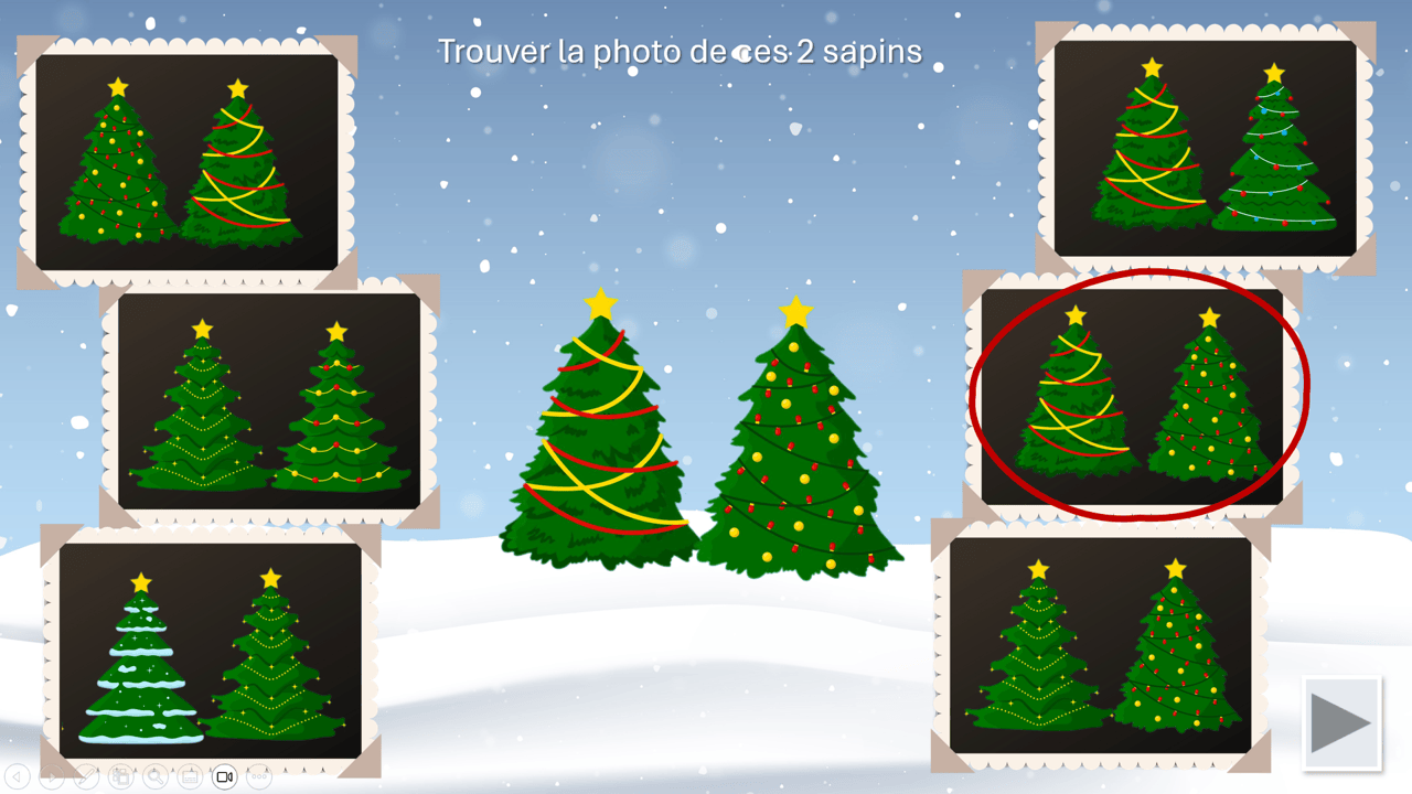 Créations orthophoniques attention Mémoire de sapins jeu mémoire PowerPoint
