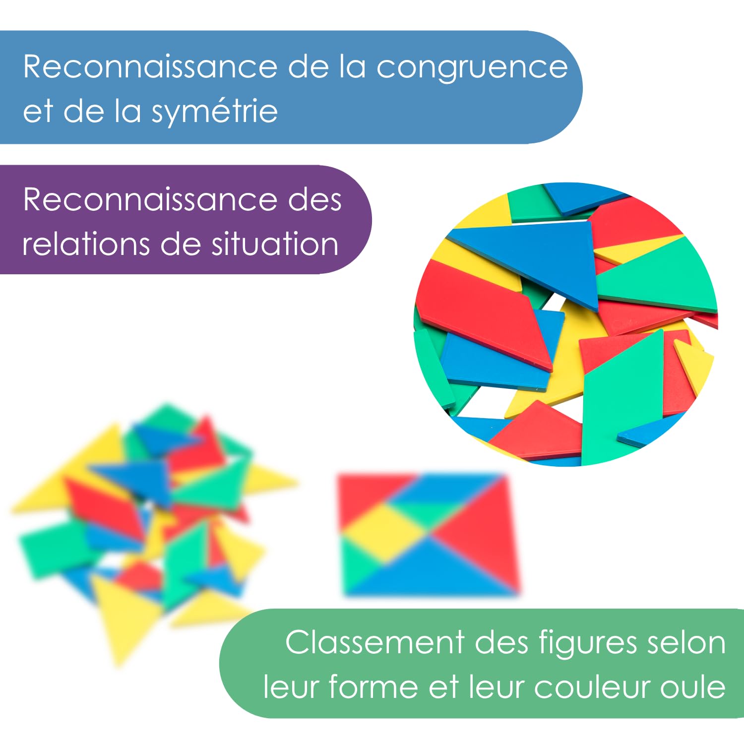 Wissner Raum & Form tangram puzzle chinois 4x7 pièces 10 cm