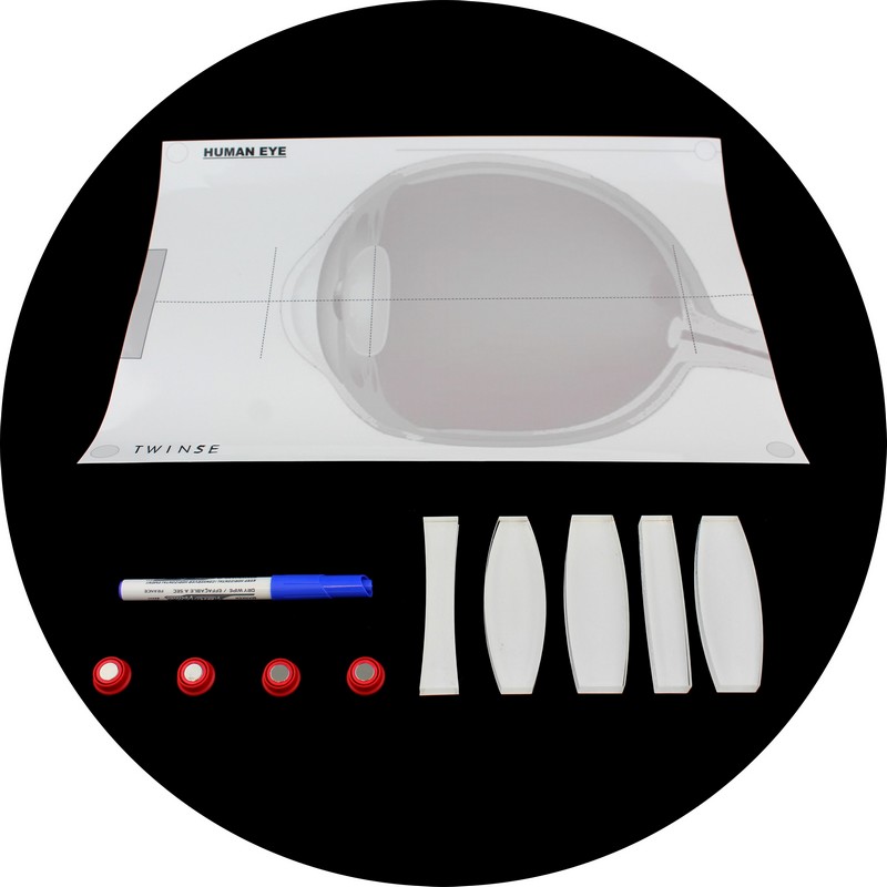 Educaduino Optique kit œil magnétique 5 lentilles A3