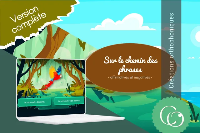 Créations orthophoniques Sur le chemin des phrases jeu négation complète