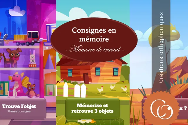 Créations orthophoniques Attention Consignes en mémoire jeu PowerPoint