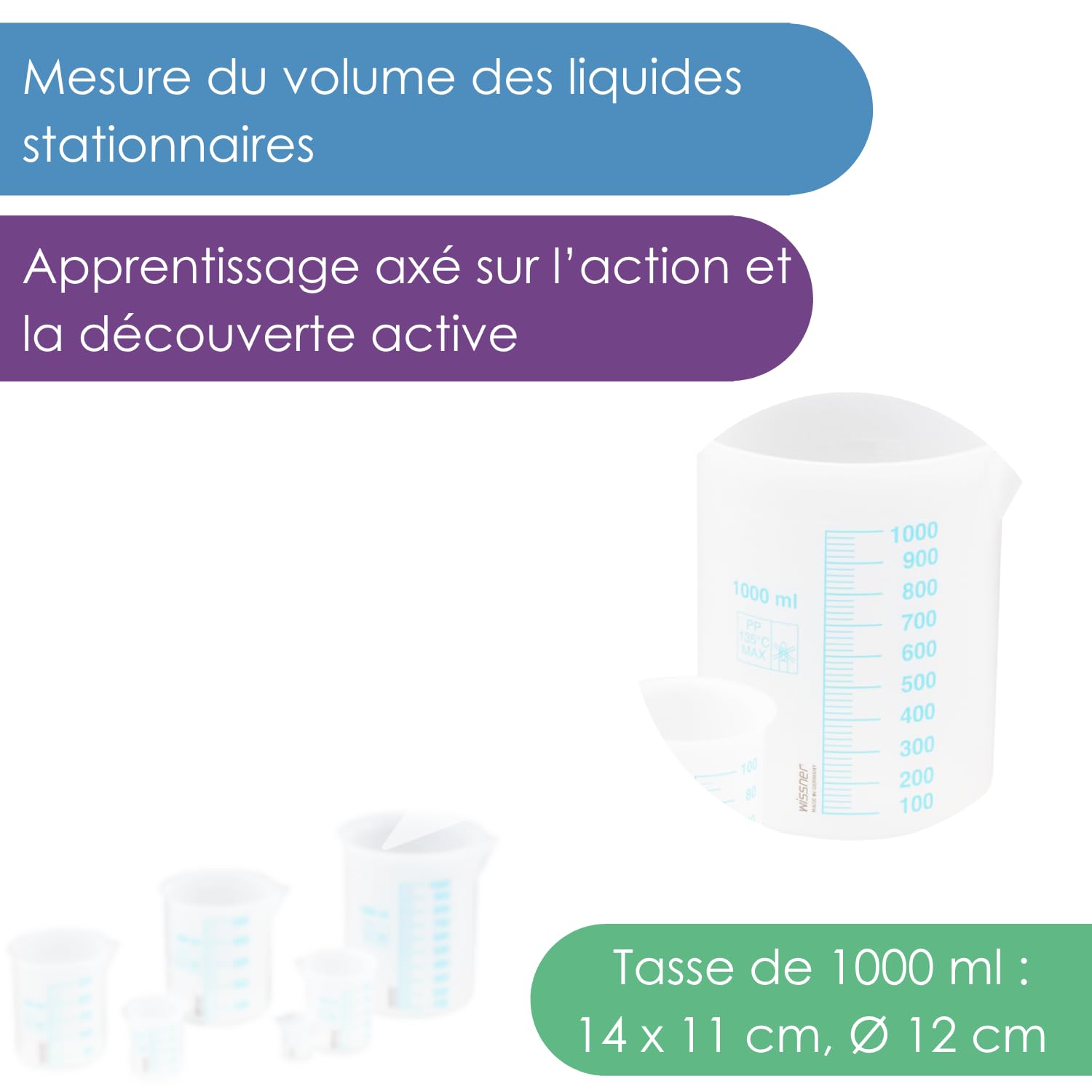Wissner Größe & Messen set 6 récipients gradués RE-Plastic