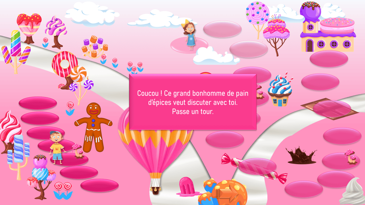 Créations orthophoniques Cognition Pays bonbons jeu de l’oie interactif