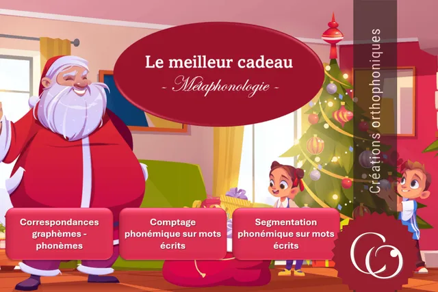 Créations orthophoniques Métaphonologie Le meilleur cadeau fichier PowerPoint Noël