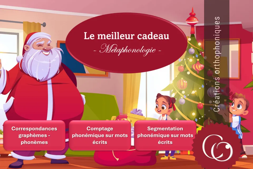Créations orthophoniques Métaphonologie Le meilleur cadeau fichier PowerPoint Noël