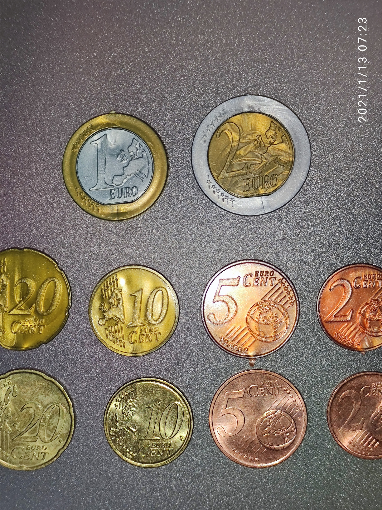 Wissner Lernspiele 080610.000 pièces euros taille réelle lot 50