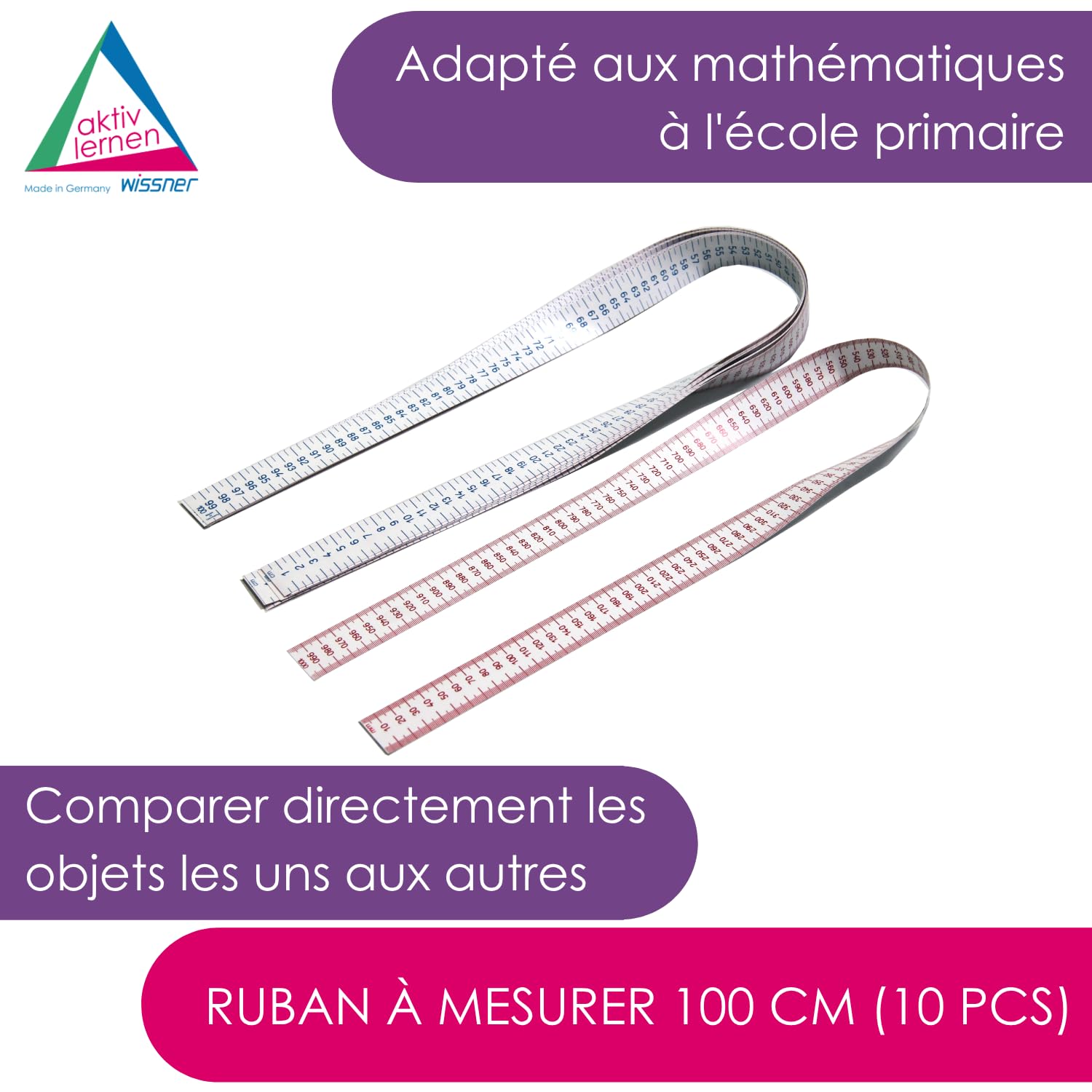 Wissner Größe & Messen ruban mesure 100 cm lot 10 pièces