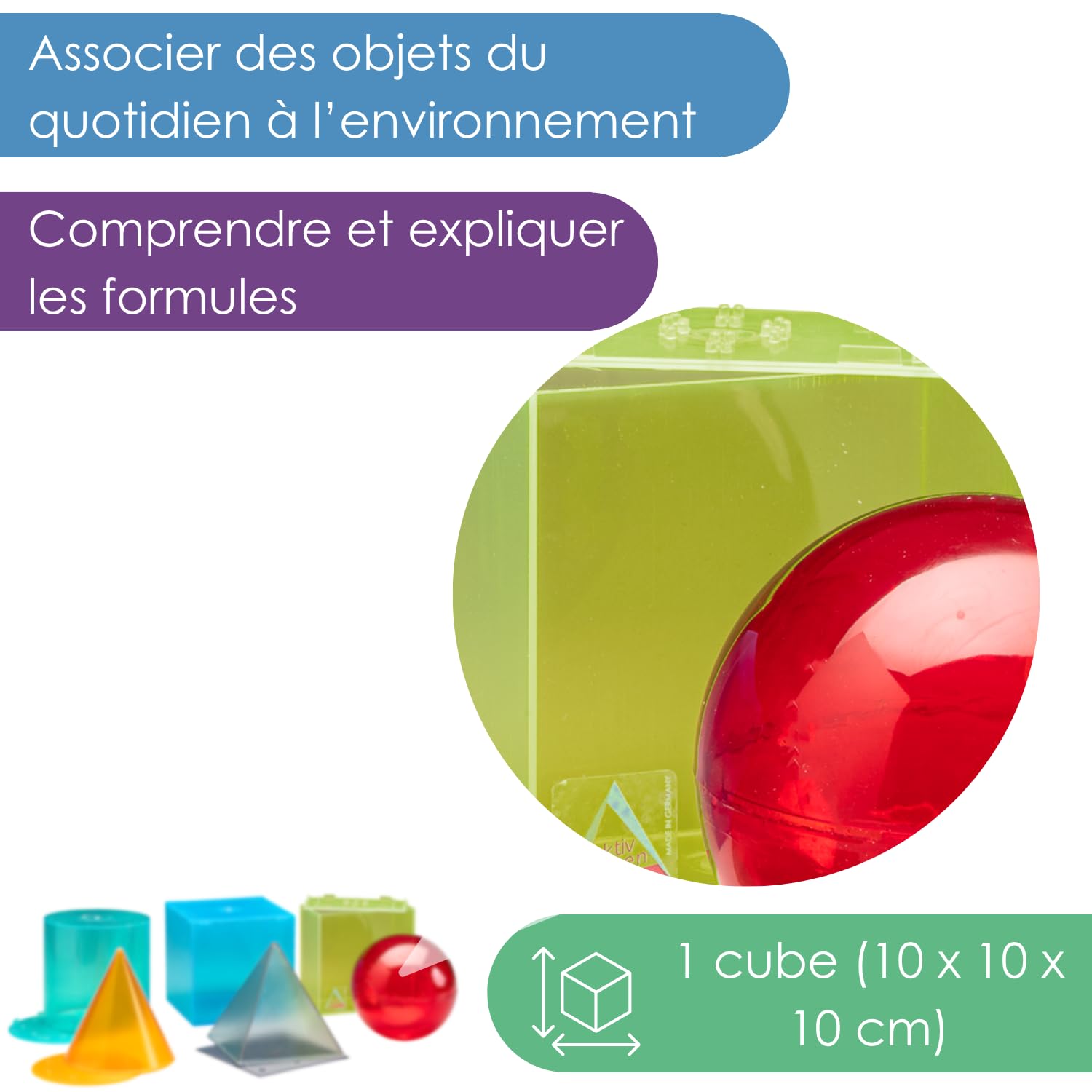 Wissner Raum & Form 6 solides à remplir 10 cm plastique