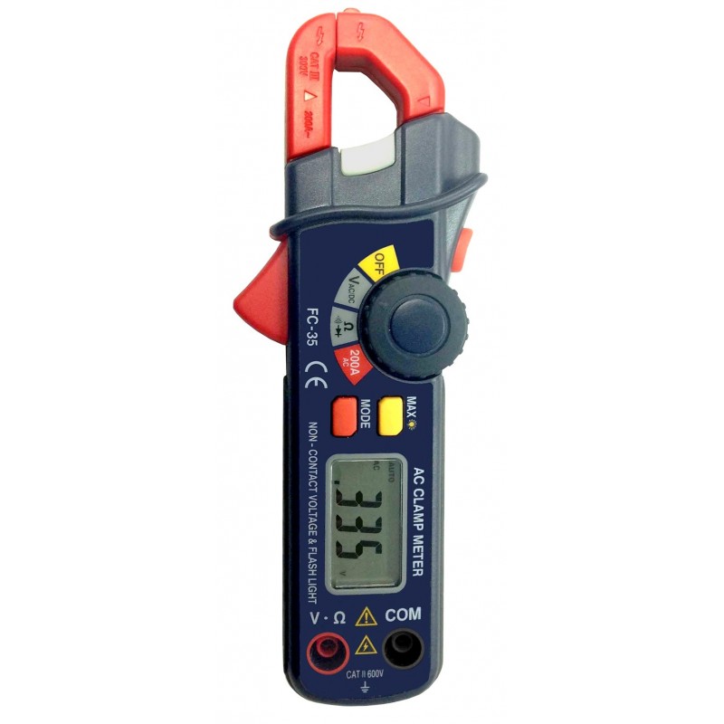 Educaduino Pince ampèremétrique 200 AAC 600 VAC-DC Cat IV