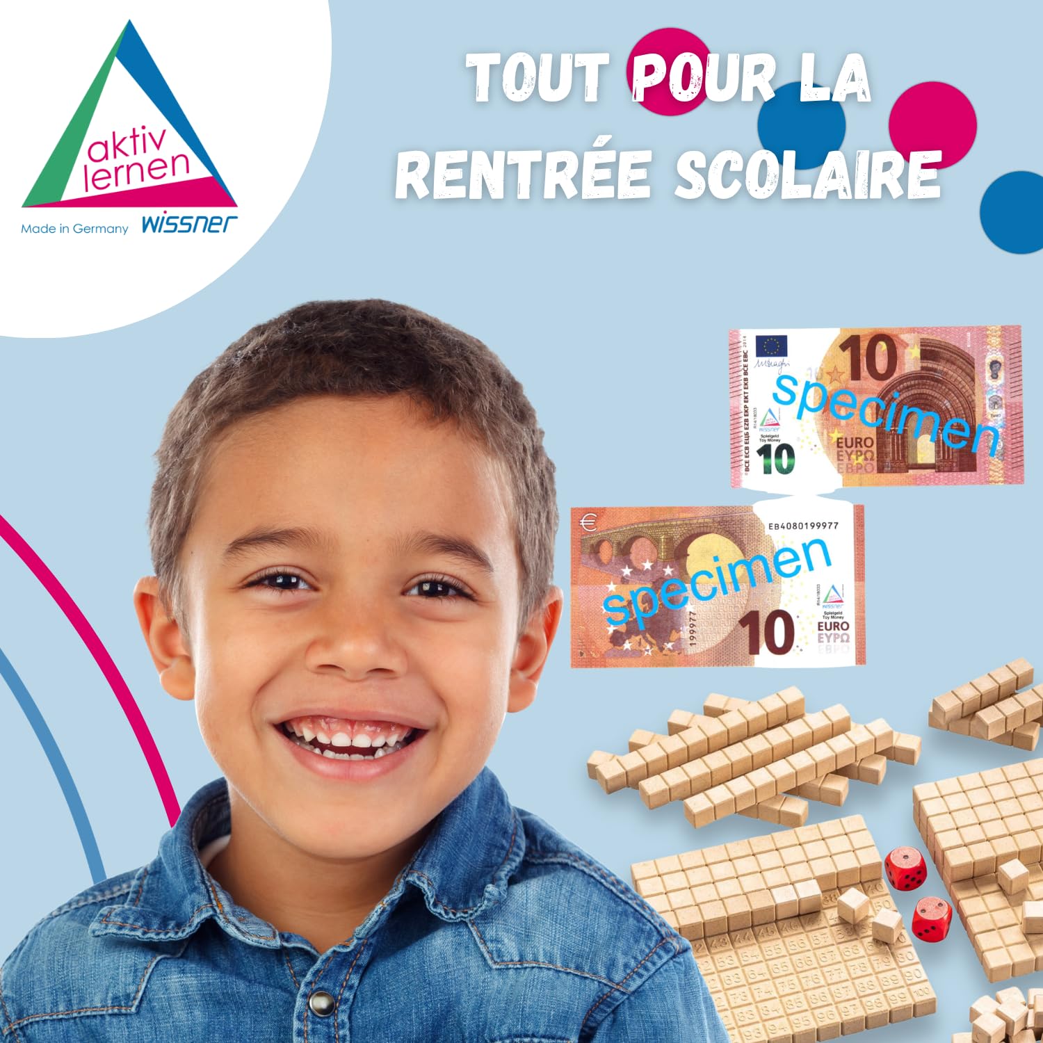 Wissner Lernspiele 100 billets 10 euros école