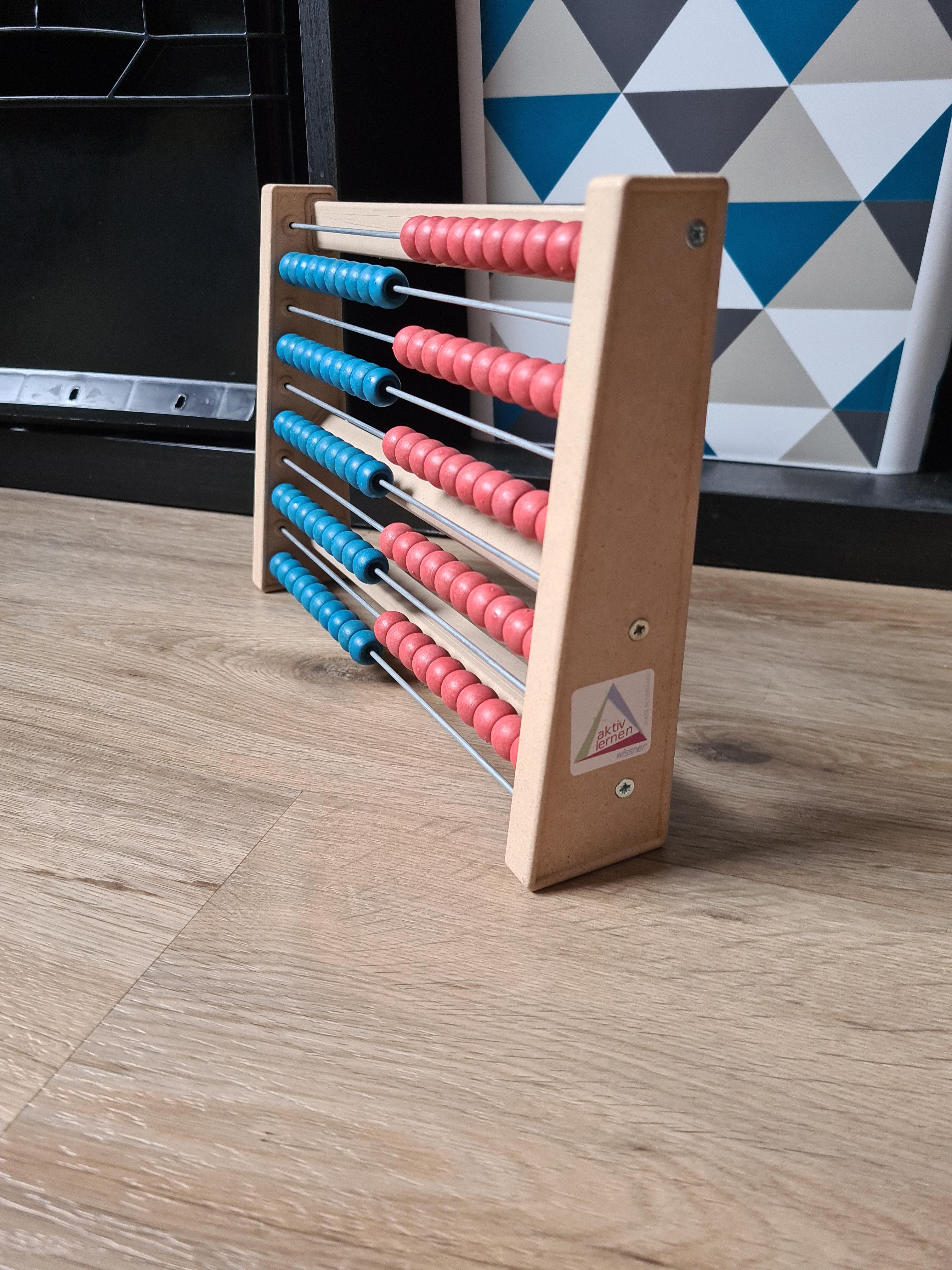 Wissner Zahlen & Rechnen Boulier 100 boules rouge/bleu RE-Wood