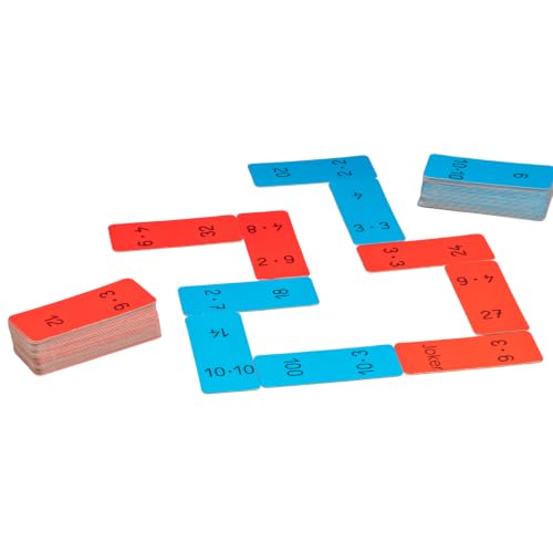 Wissner Lernspiele Domino Multiplication Jeu 60 Cartes Bleu Rouge