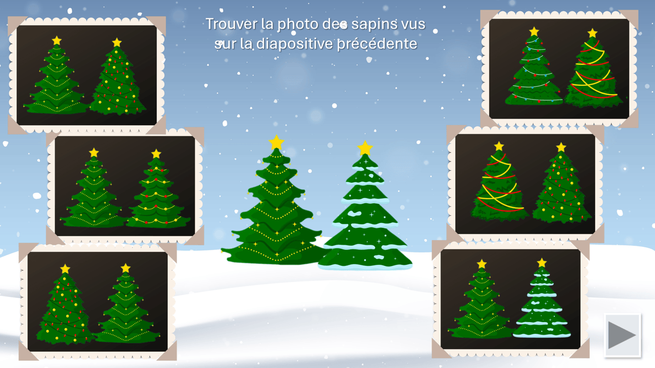 Créations orthophoniques attention Mémoire de sapins jeu mémoire PowerPoint