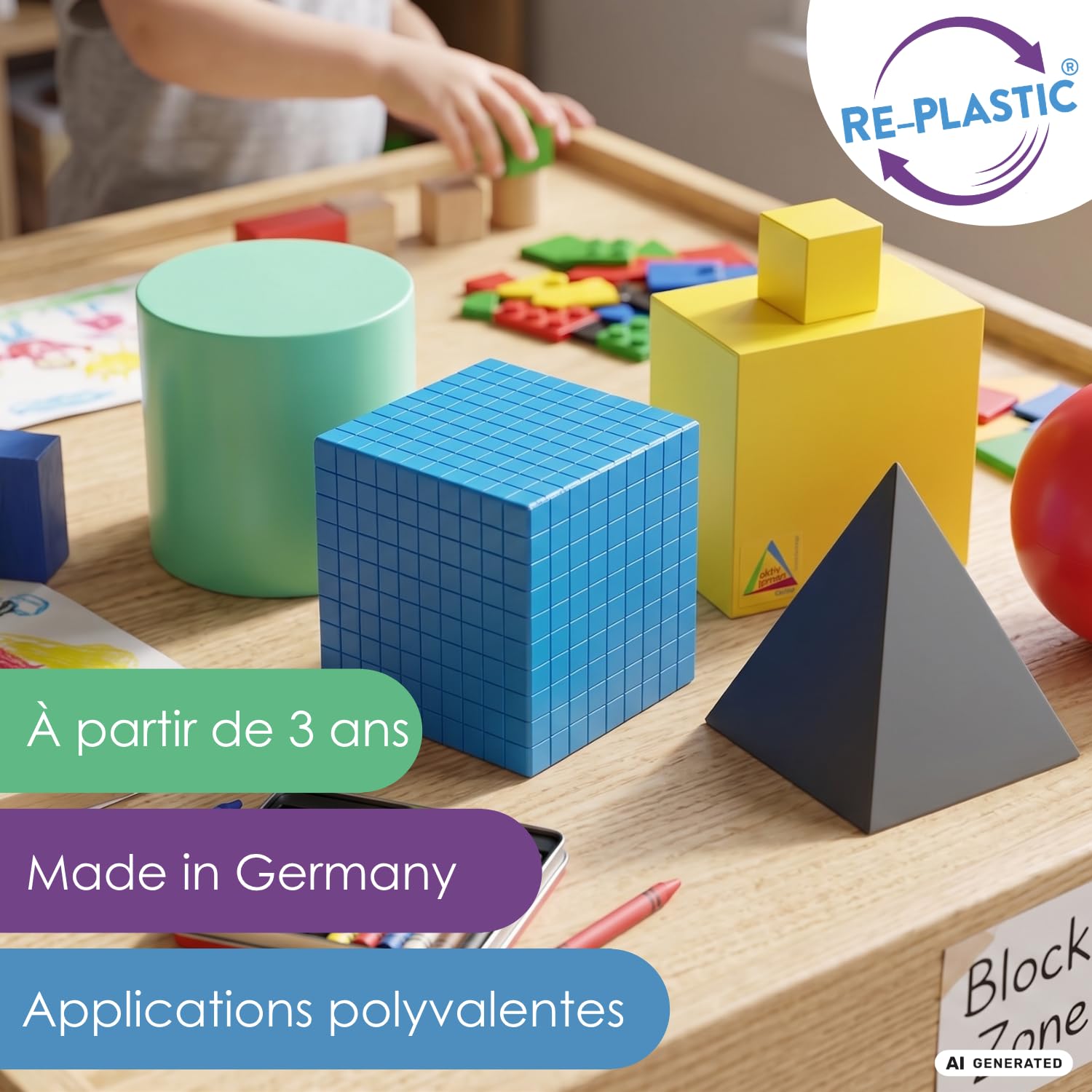 Wissner Raum & Form Set 6 Solides Pleins 10 cm Boîte Carton