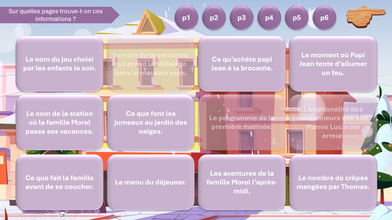Créations orthophoniques Vacances au ski histoire compréhension écrite 6 pages