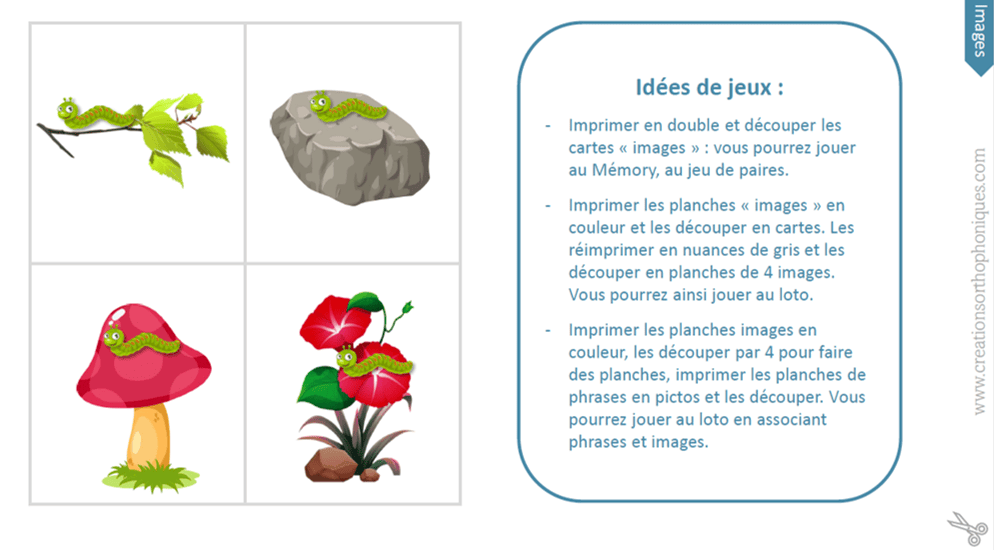 Créations orthophoniques Langage oral Sur le chemin des mots SUR PDF+PPT