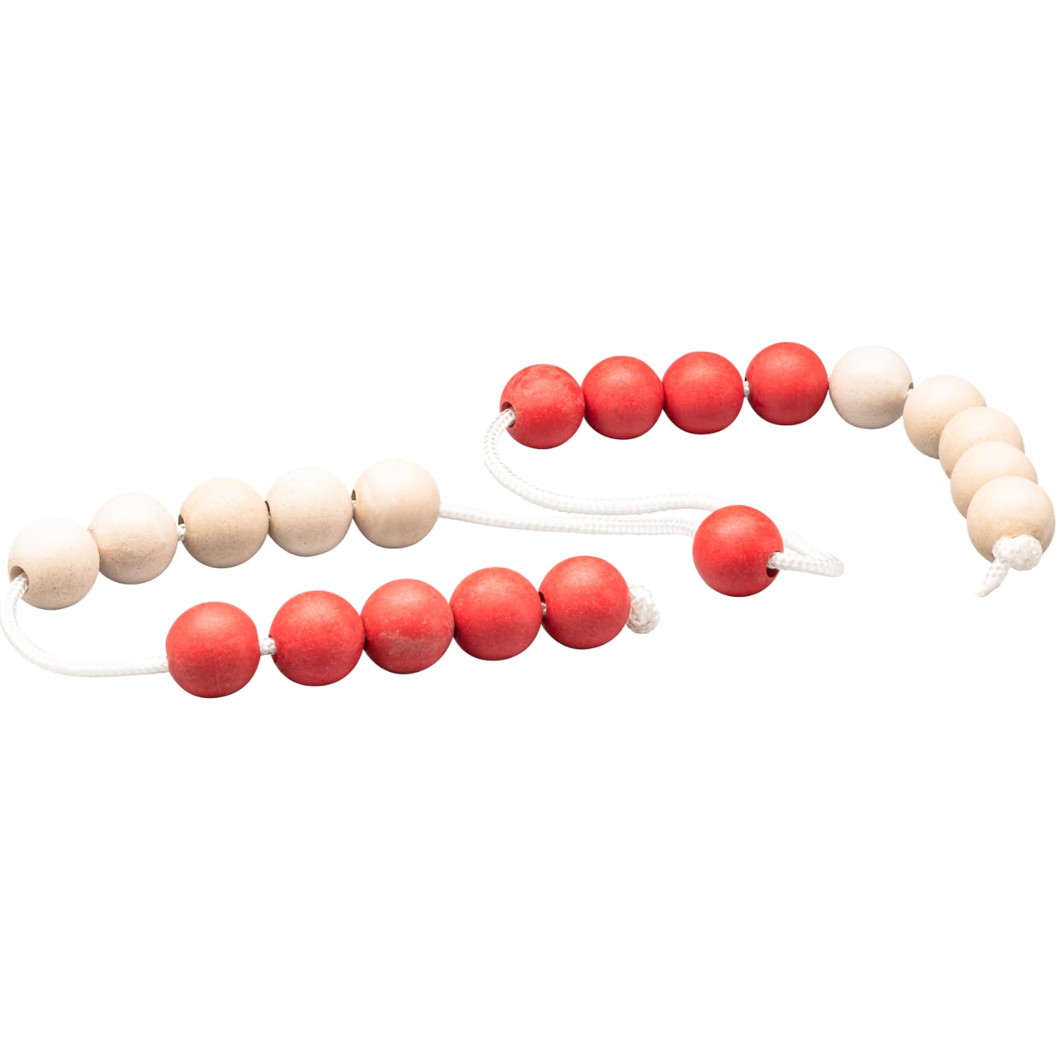 Wissner Zahlen & Rechnen Chaîne Jumbo 20 boules rouge/blanc