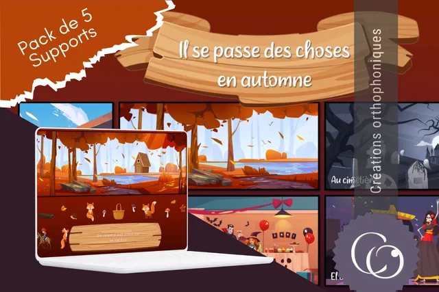 Créations orthophoniques Il se passe des choses pack automne 5 scènes