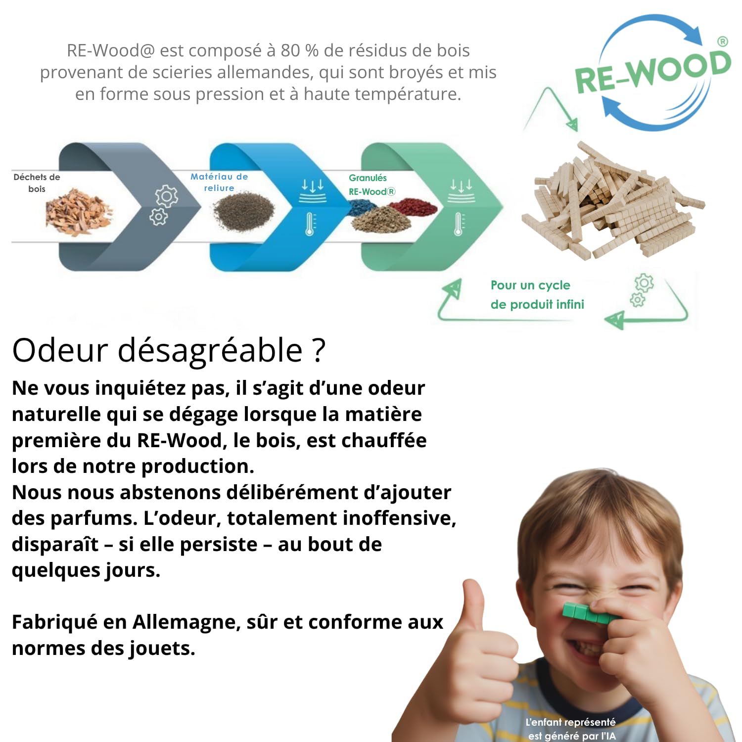 Wissner Zahlen & Rechnen 100 baguettes de dix marron RE-Wood