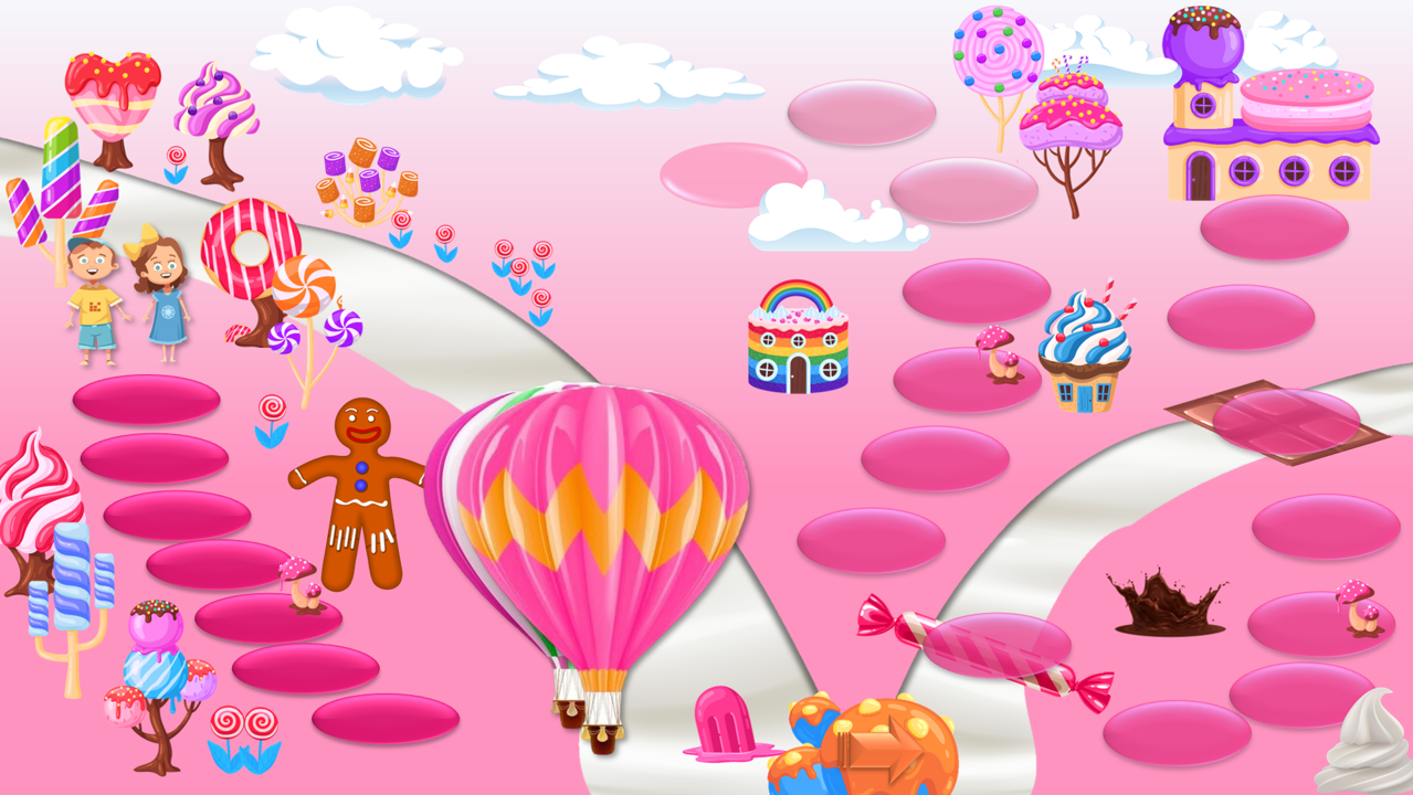 Créations orthophoniques Cognition Pays bonbons jeu de l’oie interactif