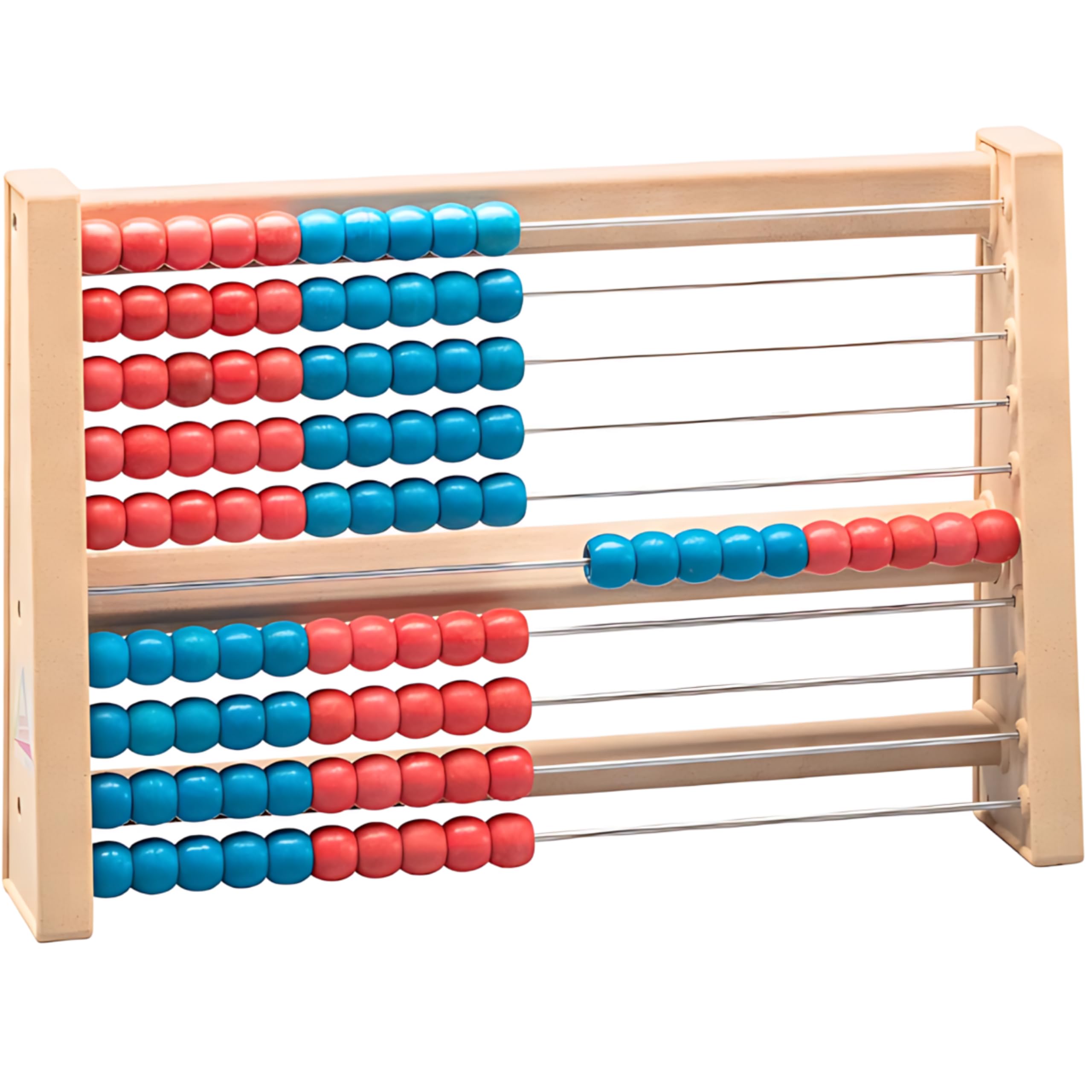Wissner Zahlen & Rechnen boulier 100 boules rouge bleu RE-Wood