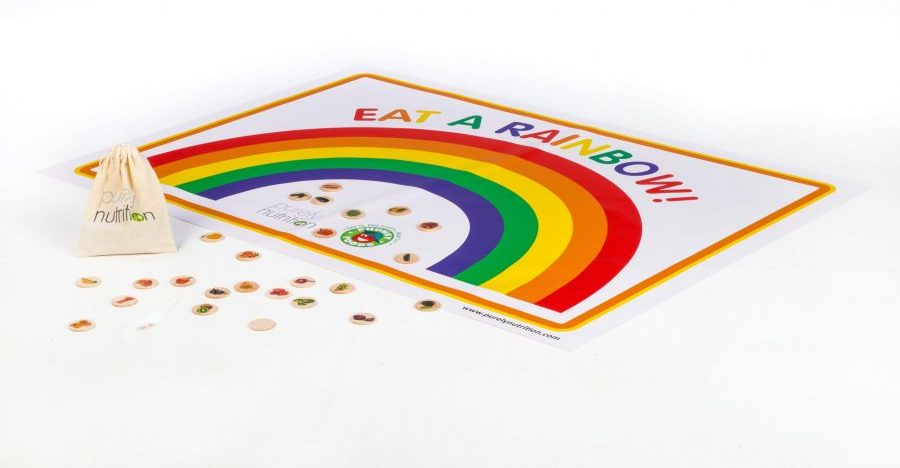 Purely Nutrition Eat a Rainbow tapis sol + disques aliments