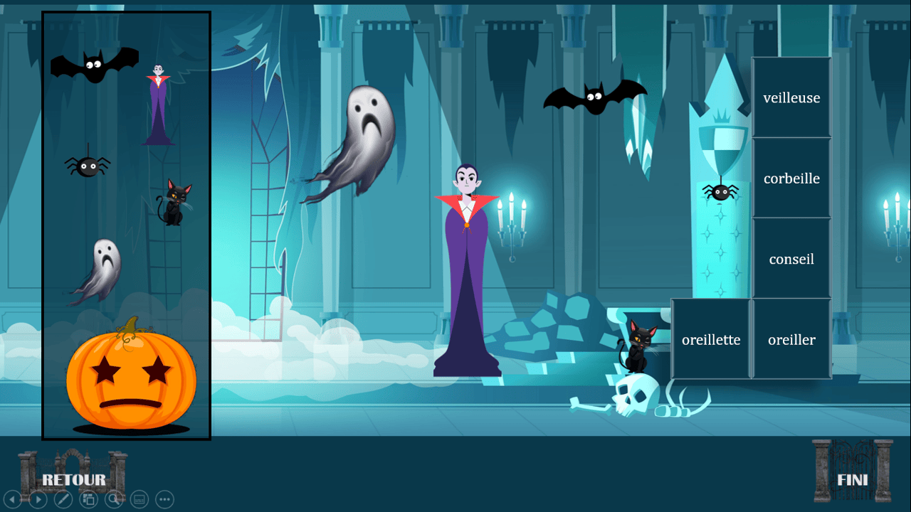 Créations orthophoniques Lecture créatures Halloween jeu ail eil euil ouil