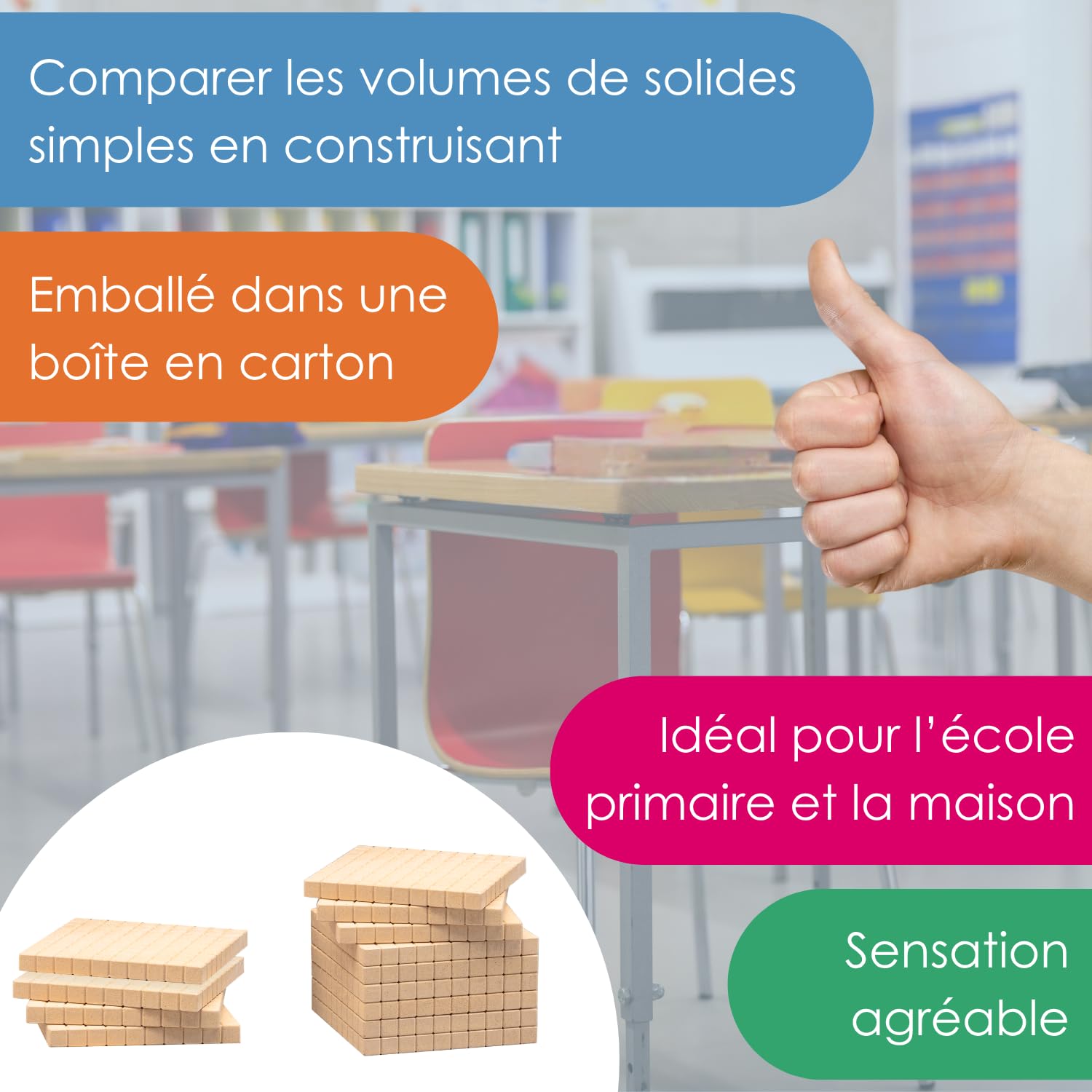 Wissner Zahlen & Rechnen plateau des centaines 10 pcs bois