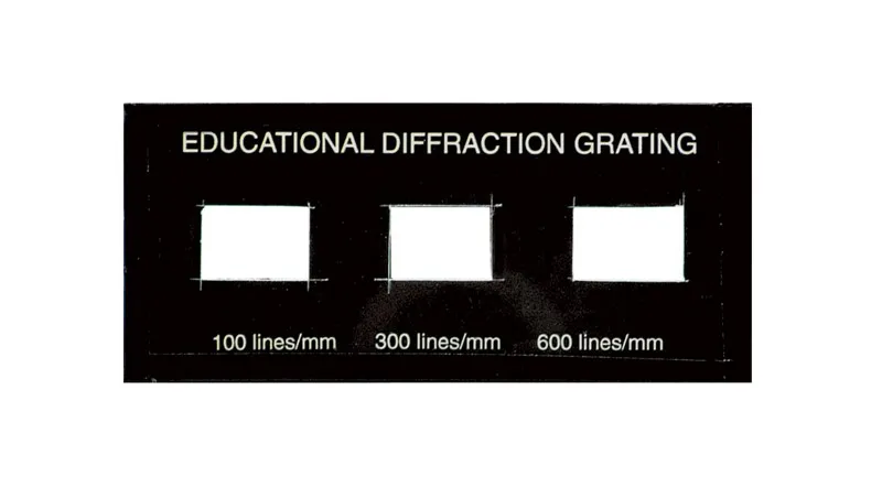 Educaduino Optique et ondes jeu 3 réseaux diffraction 100/300/600